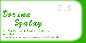 dorina szalay business card